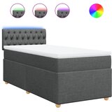  Krevet s oprugama i madracem tamnosivi 90 x 190 cm od tkanine | shoptok.hr
