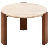 Premier Housewares Smeđi/u svijetloj prirodnoj boji okrugao stolić za kavu s mramornom pločom ø 60 cm Palermo – Cijene