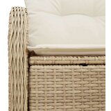  Dvosed kauč za vrt s jastučićima Bež Poli Ratan | shoptok.hr