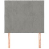  Uzglavlje svijetlosivo 90x5x118/128 cm baršunasto | shoptok.hr