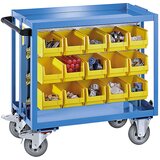 eurokraft pro pomožni montažni voziček, 30 odprtih skladiščnih posod iz pe, nosilnost 250 kg | Shoptok.si