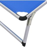  Sklopive ležaljke s krovom 2 kom. aluminij i tekstil plave boje | shoptok.hr