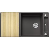 Blanco sudoper AXIA III XL 6 S-F InFino SILGRANIT daska drvo, s dalj.upr. - KAMENO SIVA | shoptok.hr