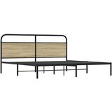 Metalni okvir kreveta bez madraca boja hrasta sonome 183x213 cm | shoptok.hr