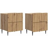  Noćni ormar s ladicama 2 pcs Hrast artisan 43 x 34,5 x 49,5 cm | shoptok.hr