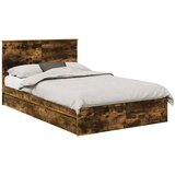  Krevet s od storage s uzglavljem Dimljeni hrast 135 x 190 cm | shoptok.hr