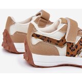 Boto Children's Velcro Sneakers Leopard Print Dark Beige Tezzu | ePonuda.com