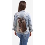SHELOVET Bag fabric backpack metallic Cene