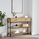 vidaXL Konzolna mizica sonoma hrast 100x25x75 cm inženirski les Cene