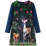  Dječja haljina s dugim rukavima modra 116 | shoptok.hr