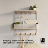 Umbra stenski regal bela, barve bukve | Shoptok.si