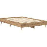  Okvir kreveta bez madraca smeđi hrast 140x190 cm izrađeno drvo | shoptok.hr