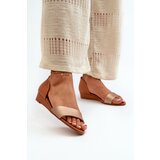 Maciejka Leather Sandals 1971-68 Brown-Golden | ePonuda.com