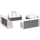  12-dijelni set vrtnih sofa od poliratana s jastucima bež | shoptok.hr
