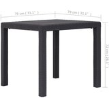  Vrtni stol smeđi 79 x 79 x 72 cm plastika s izgledom ratana | Eponuda.ba