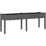 vidaXL Sadilica s oblogom siva 203 x 53 x 76 cm od masivne jelovine | shoptok.hr