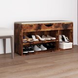vidaXL Klop za čevlje z blazino dimljeni hrast 104x30x49 cm iverna pl. Cene