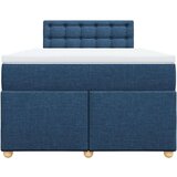 vidaXL Krevet s oprugama i madracem plavi 120 x 190 cm od tkanine | shoptok.hr