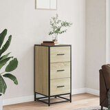vidaXL Komoda boja hrasta 35,5 x 35 x 76 cm konstruirano drvo i metal | shoptok.hr