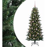  Umjetno božićno drvce s kuglicom 210 cm 300 LED lampica - Zelena 210 cm s LED-ima i ružičastim lopticama | shoptok.hr