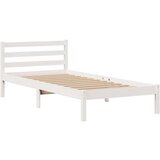 vidaXL Krevet s regalom za knjige bez madraca bijeli 75x190cm borovina | shoptok.hr