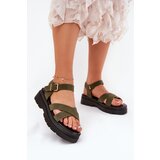 Boto Ladies platform sandals made of eco leather dark green Gevinniser | Shoptok.si