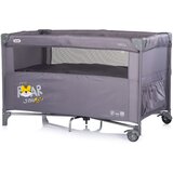 Chipolino putni krevetić RELAX Tiger sa spuštajućom bočnom stranicom Charcoal | shoptok.hr
