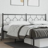  Metalno zamjensko uzglavlje crno 200 cm | shoptok.hr