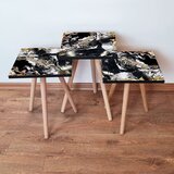 Hanah home 3Shp159 - black blackwhitegold nesting table (3 pieces) | ePonuda.com