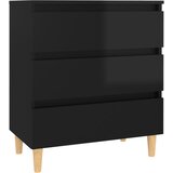  Komoda visoki sjaj crna 60 x 35 x 69 cm od konstruiranog drva | shoptok.hr
