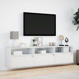  Zidni TV ormarić s LED svjetlima bijeli 180 x 31 x 45 cm | shoptok.hr