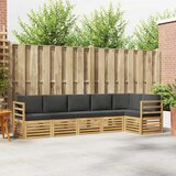 Set vanjskih sofa 6 pcs Bijela i antracit 306 x 128,5 x 73 cm | shoptok.hr