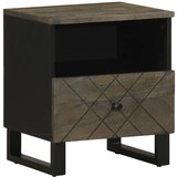 vidaXL Noćni ormarić crni 40 x 33 x 46 cm od masivnog drva manga | shoptok.hr