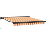 vidaXL Zložljiva tenda rumena in bela 3x2,5 m blago in aluminij - - večbarvno - 41.24 - 300 x 250 cm - 2025- | Shoptok.si