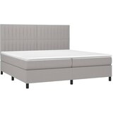  box spring s madracem LED svjetlosivi 200x200 cm tkanina | shoptok.hr