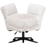 MID.YOU VRTLJIVI STOL kovina, tekstil črna, bež | Shoptok.si