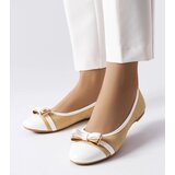 Gemre White-beige ballet flats with a bow Dufour | shoptok.hr