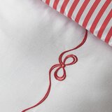 Catherine Lansfield Rdeča/bela enojna posteljnina 135x200 cm Bow Embroidery – | Shoptok.si
