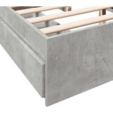  Posteljni okvir s predali betonsko siv 150x200cm inženirski les, (21204777) | Shoptok.si