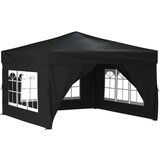  Zložljiv vrtni šotor s stranicami črn 3x3 m, (20609166) | Shoptok.si