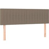 vidaXL Krevet box spring s madracem LED smeđesivi 140x190 cm tkanina | shoptok.hr