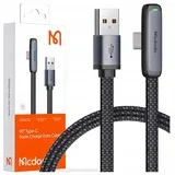 USB-C KABEL POD KOTOM ZA HITRO POLNJENJE USB TIPA C 6A 100W ČRNEGA RAZMERJA 2M, (5000296021)