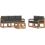  Set vanjskih sofa s jastukom 6 pcs Prirodna i antracit | Eponuda.com