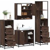 vidaXL 4-dijelni set kupaonskog namještaja boja smeđeg hrasta drveni | shoptok.hr