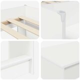  Krevet za djecu s visokim okvirom i stolom Bijela 98.5 x 200 cm - Bijela | shoptok.hr