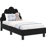  Posteljica za malčke z vzglavjem Črna 70 x 140 cm Žamet, (5000105203) | Shoptok.si
