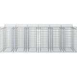  Gabionski uzdignuti krevet 3 pcs Srebrna | shoptok.hr