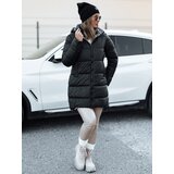 DStreet Women's winter jacket PURRBREEZ long quilted reversible with hood black Cene