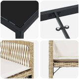  Vrtni set za objed 9 pcs Bež poliratan | shoptok.hr