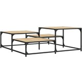  The Living Store Klubska mizica sonoma hrast 107x107x40 cm inženirski les - Klubska Mizica, (21448251) | Shoptok.si